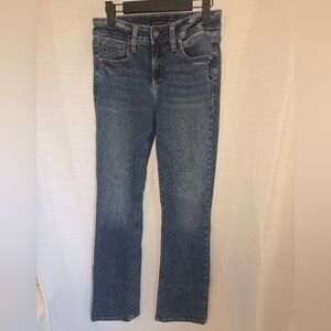Silver 'Avery' Slim Bootcut Jeans, Size W27 X L33